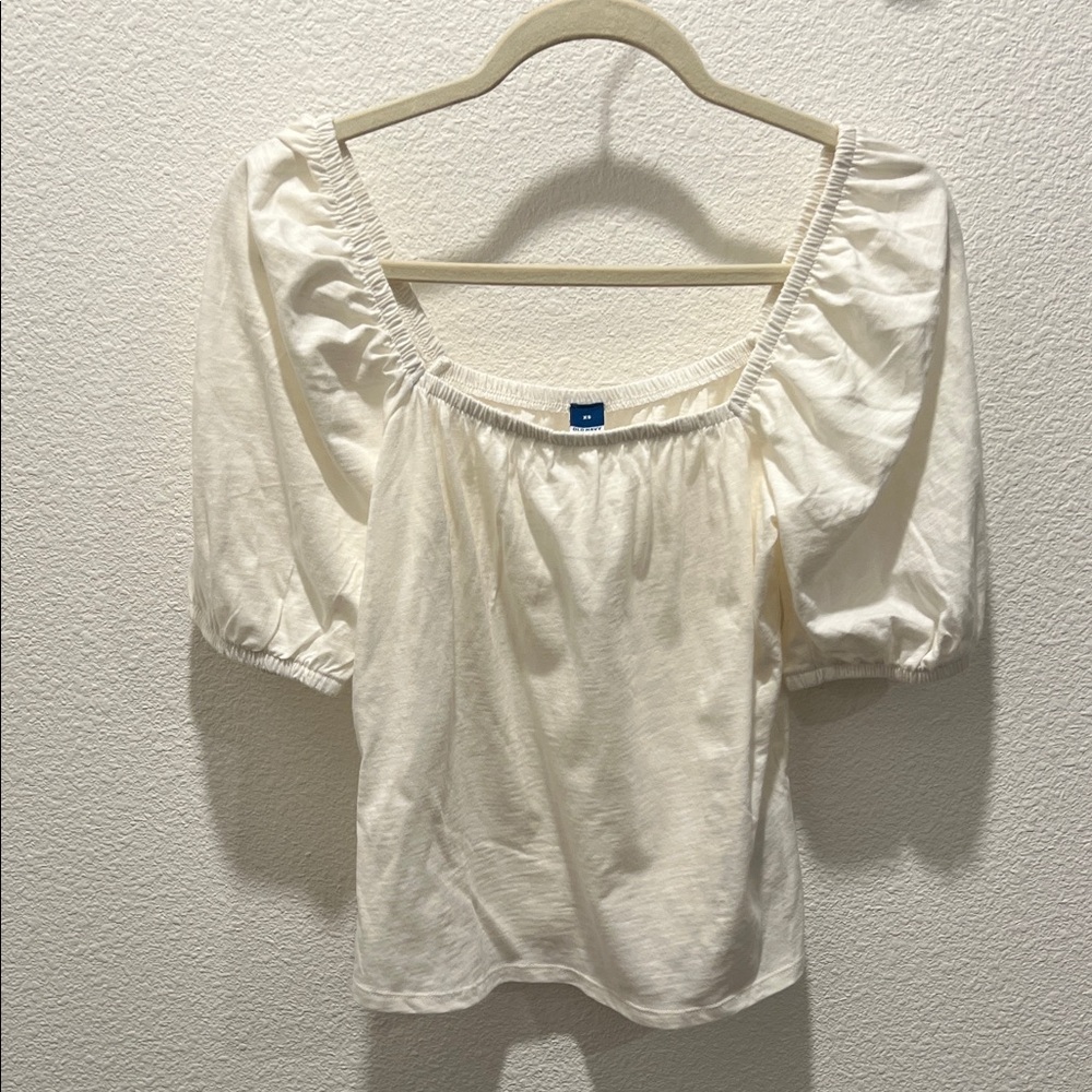 Old Navy Cream Puff Sleeve Blouse